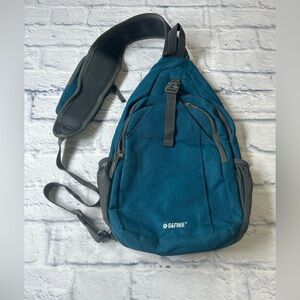 G4Free Sporty Blue Backpack with Durable Fabric and Multiple Compartments.